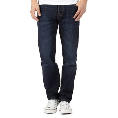 St George by Duffer Big and tall dark blue wash straight fit jeans